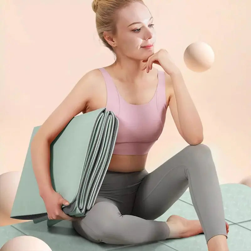 Eco-Friendly Non-Slip Yoga Mat - Foldable Travel Fitness Mat